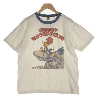 トイズマッコイ(TOYS McCOY)のTOYS McCOY トイズマッコイ WOODY WOODPECKER ウッディーウッドペッカー プリントTシャツ オフホワイト ブルー TMC2408 Size L(Tシャツ/カットソー(半袖/袖なし))