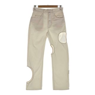 オフホワイト(Off-White)のOFF-WHITE オフホワイト カットアウトジーンズ ホワイト OWYA018C99DEN002 レディース Size 25(デニム/ジーンズ)