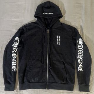 Chrome Hearts - クロムハーツ ジップアップ トーナルブラックCHプラスオールオーバープリント M