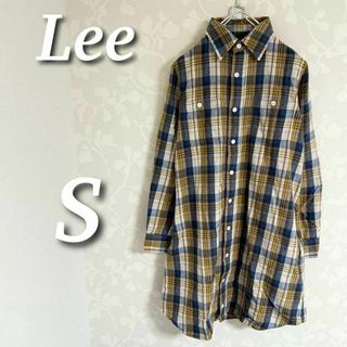 Lee - Lee ロングシャツ　ネルシャツ　チュニックシャツ　チェック　長袖トップス　S