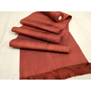 平和屋着物▼名古屋帯　帯反物　正絹　逸品　未使用　AAAV6875iu(帯)