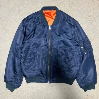 フォステックスガーメンツ(FOSTEX GARMENT)のフォステックスガーメンツ　ボンバージャケット　MA-1　ネイビー　Lサイズ(フライトジャケット)