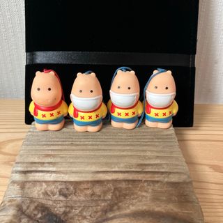 イソジンうがい薬　カバくん(マスクあり・なし)マスコット4点セット(キャラクターグッズ)