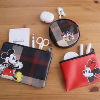 ディズニー(Disney)のミッキー　ポーチ　3点セット  付録(ポーチ)