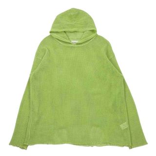 カミヤ KAMIYA G11HD046 MESH HOODED LONG SLEEVE T-SHIRT メッシュ フーディ パーカー ライトグリーン系 L【中古】(パーカー)
