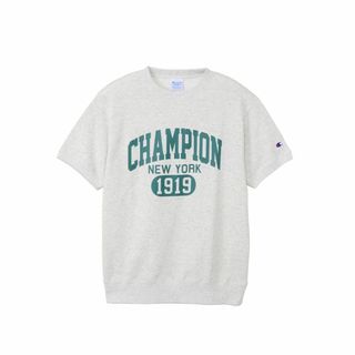 【在庫処分】[チャンピオン] スウェット 半袖 CottonUSA 裏毛 グラフ