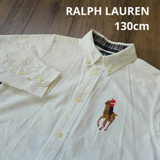 【RALPH LAUREN】半袖 シャツ ブラウス ボタンダウン 白色
