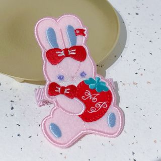 アンジェリックプリティー(Angelic Pretty)のLyrical Bunny Parlorワッペンクリップ/ピンク(バレッタ/ヘアクリップ)