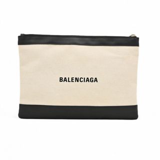 バレンシアガ(BALENCIAGA)のバレンシアガ ロゴネイビークリップM クラッチバッグ Bランク ba6613ff(クラッチバッグ)