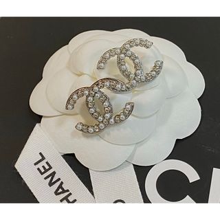 シャネル(CHANEL)のシャネル パール＆クリスタルストーン ピアス(ピアス)