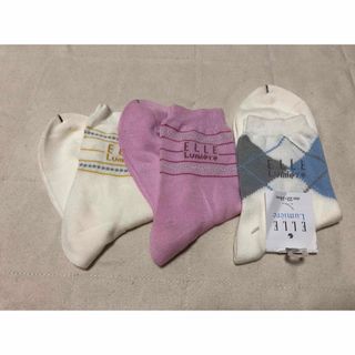 【新品未使用】ELLE レディース ソックス 3足セット22～24cm