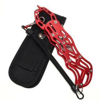 超軽量74ｇ アルミ製フィッシュグリップ サムトリガー レッド ケース付き