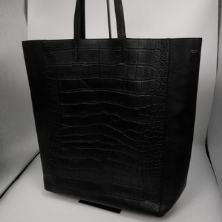 セリーヌ(CELINE)の良品✨セリーヌ トートバッグ バーティカルカバ レザー ブラック(トートバッグ)