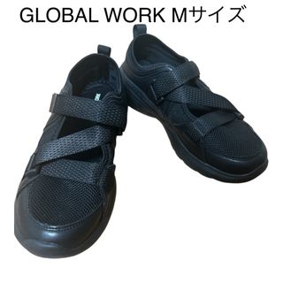 グローバルワーク(GLOBAL WORK)のGLOBAL WORK スニーカーサンダル Mサイズ ブラック(サンダル)