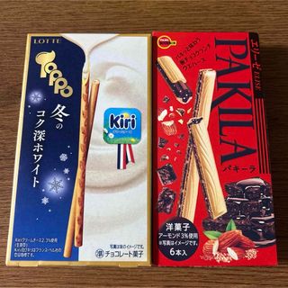 ブルボン(ブルボン)の匿名配送☆LOTTE トッポ Kiri 冬のコク深ホワイト　ブルボン　パキーラ(菓子/デザート)