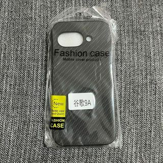 Google Pixel 9a ケース ブラック レザー 編み目柄