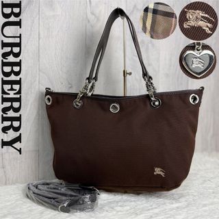 BURBERRY - 美品♡バーバリー ホーズロゴ ノバチェック 2way トートバッグ