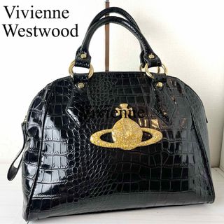 ヴィヴィアンウエストウッド(Vivienne Westwood)の20 ヴィヴィアンウエストウッド ハンドバッグ レザー オーヴ ブラック 黒(ハンドバッグ)