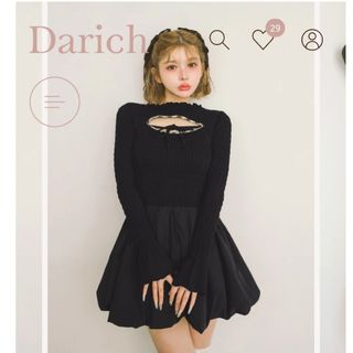 ダーリッチ(Darich)の【新品未開封品】シャーリングバルーンミニワンピース　Free(ミニワンピース)