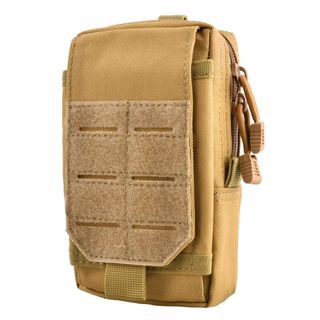 【色:02カーキ】TRIWONDER MOLLE サバゲーポーチ スマホ対応 ウ(個人装備)
