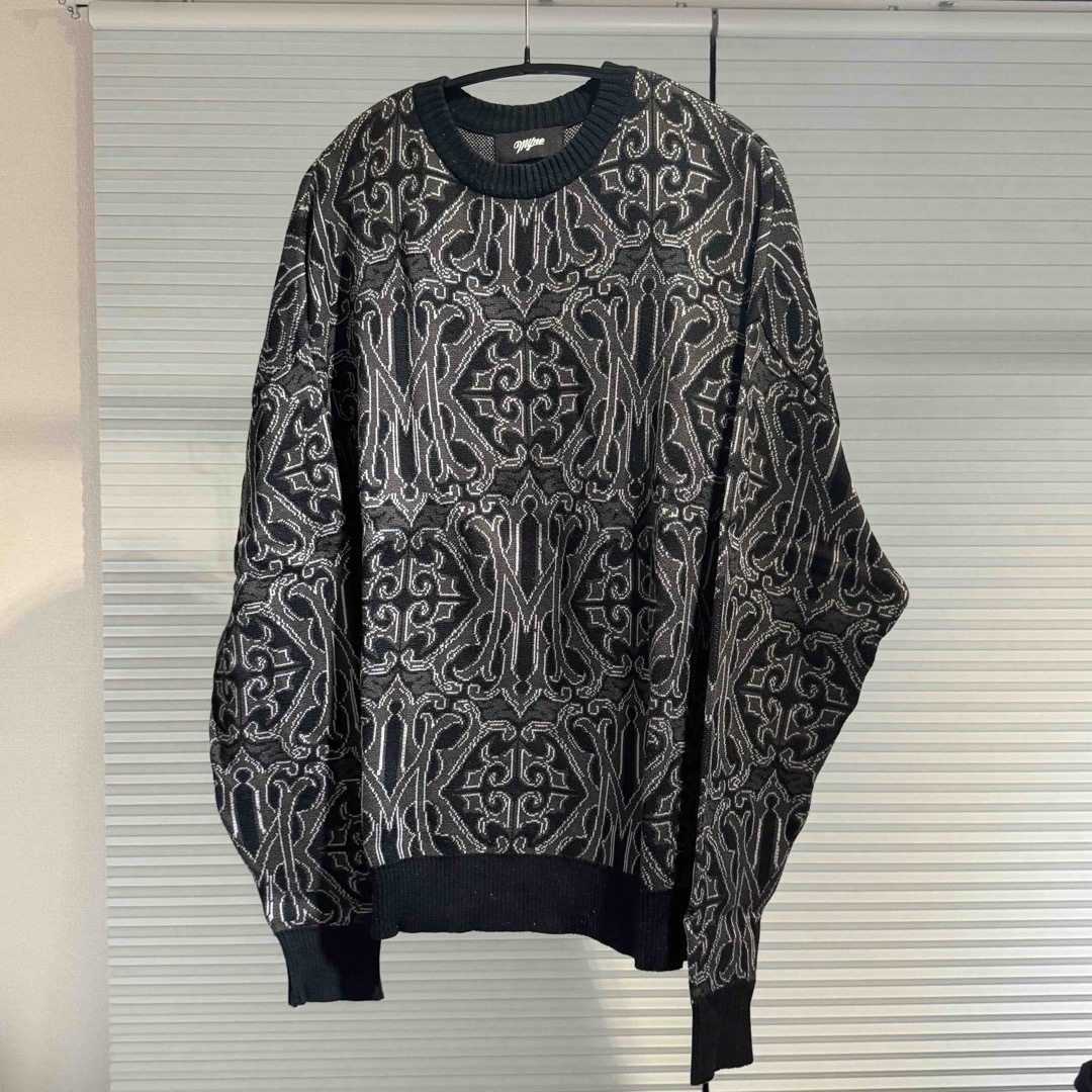23SS MYNE MIHARA YASUHIRO モノグラム ニットセーター MIHARAYASUHIRO - MYne miharayasuhiro 23SS モノグラムニットの