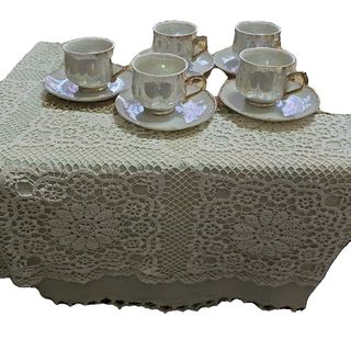 オーロラ　カップ＆ソーサー　ヴィンテージ レトロ 5客セット