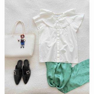 SLOBE IENA ゆったりフリルブラウス　美品