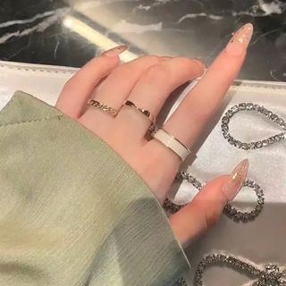 【3点セット】リング 指輪 シルバー Gold アクセサリー レディース