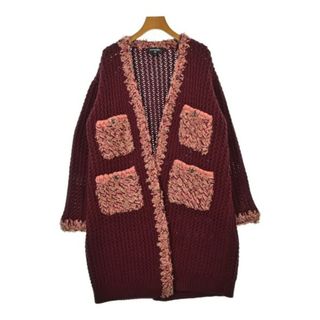 シャネル(CHANEL)のCHANEL シャネル カーディガン M 赤 【古着】【中古】【送料無料】(カーディガン)