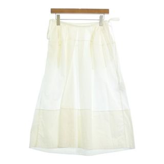 ジルサンダー(JIL SANDER)のJIL SANDER ジルサンダー ロング・マキシ丈スカート XS 白 【古着】【中古】【送料無料】(ロングスカート)