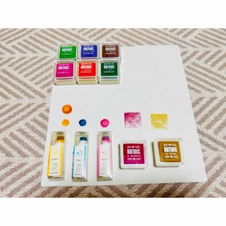 ツキネコ スタンプパッド サクラクレパス ステンシル ラメ入り 11点まとめ売り