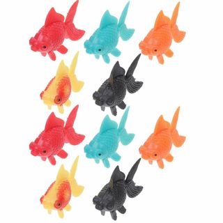 【特価商品】泳ぐ魚 おもちゃ 装飾 模型 10点セット 造園 道具 模造品 水槽(その他)