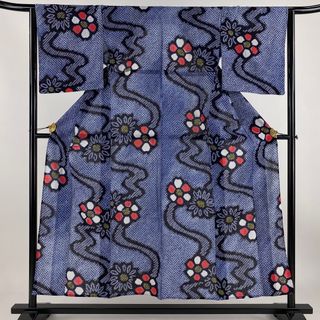 浴衣 身丈152cm 裄丈64cm 綿 美品 名品 【中古】(浴衣)
