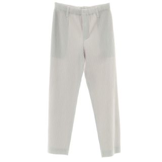 【中古】オム プリッセ イッセイミヤケ HOMME PLISSE ISSEY MIYAKE ポリエステル プリーツ イージーパンツ ライトグレー【サイズ3】【メンズ】(その他)