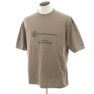 バレンシアガ(BALENCIAGA)の【中古】バレンシアガ BALENCIAGA × THE WORLD FOOD PROGRAMME コットン クルーネック 半袖Ｔシャツ アッシュブラウン【サイズL】【メンズ】(Tシャツ/カットソー(半袖/袖なし))