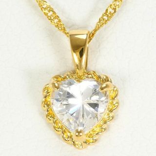 K18 18金 YG イエローゴールド ネックレス ジルコニア 総重量約1.4g 約40cm ジュエリー 中古 送料無料 新品同様 【中古】【あす楽】 ギフトラッピング無料(ネックレス)