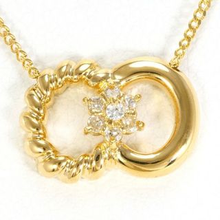 K18 18金 YG イエローゴールド ネックレス ダイヤ 0.11 総重量約3.1g 約40cm ジュエリー 中古 送料無料 新品同様 【中古】【あす楽】 ギフトラッピング無料(ネックレス)