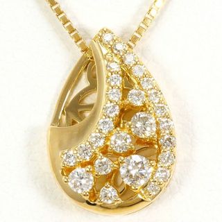 K18 18金 YG イエローゴールド ネックレス ダイヤ 0.22 総重量約2.8g 約45cm ジュエリー 中古 送料無料 新品同様 【中古】【あす楽】 ギフトラッピング無料(ネックレス)