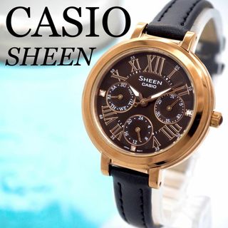 カシオ(CASIO)の457 CASIO sheen 新品ベルト 3点カレンダー レディース 時計(腕時計)