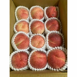 33.お買い得福島産 朝採り完熟桃箱込み3kg訳あり家庭用玉数お任せ常温便 (フルーツ)