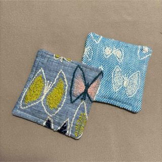 ミナペルホネン ハンドメイド　skyflower コースター