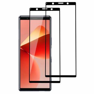 DZHFU【2枚入り】 Xperia 5 用 ガラスフィルム 高透過率 全面保護