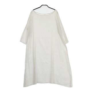 Toujours シルクコットン 日本製 サイズF 長袖 ワンピース ライトグレー レディース トゥジュー【中古】5-0715M△(ロングワンピース/マキシワンピース)