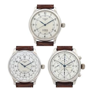 ロンジン(LONGINES)のロンジン ロンジン130周年記念 3本セット 1000pcs Limited L2.613.4/L2.614.4/L2.615.4 自動巻き ステンレススティール メンズ LONGINES [未使用品] 【中古】 【時計】(腕時計(アナログ))