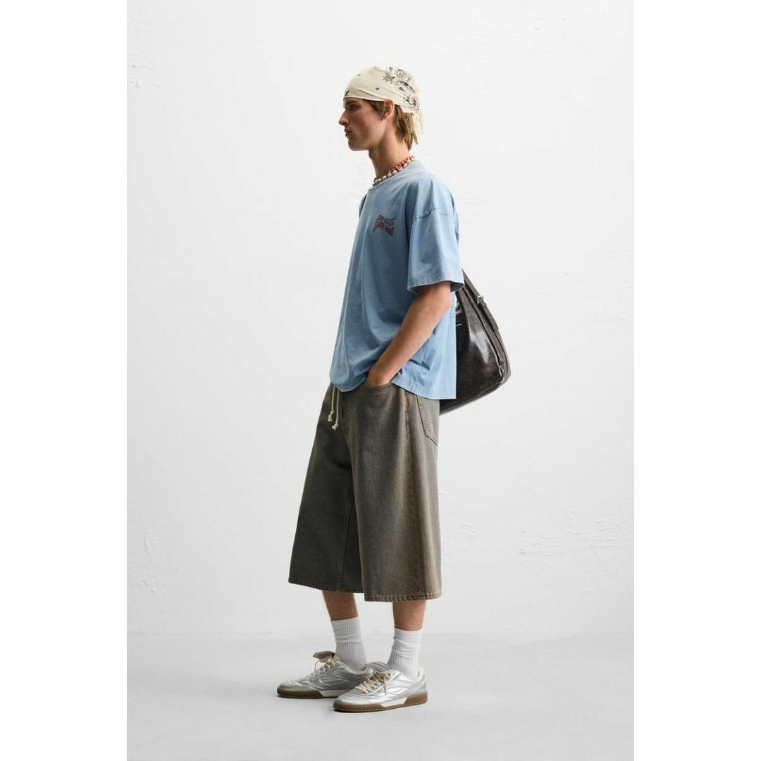 ZARA(ザラ)のzara 2PM ジュノ着用 ウォッシュ加工プリントTシャツ L完売品 メンズのトップス(Tシャツ/カットソー(半袖/袖なし))の商品写真