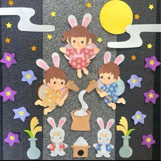 壁面飾り「お月見妖精さん♪」