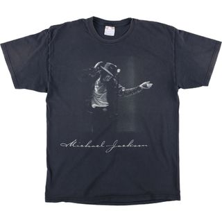 ヘインズ(Hanes)の古着 ヘインズ Hanes MICHAEL JACKSON マイケルジャクソン バンドTシャツ バンT メンズL相当 /eaa568877(Tシャツ/カットソー(半袖/袖なし))