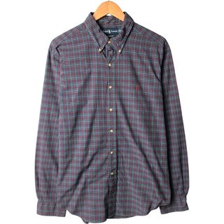 ラルフローレン(Ralph Lauren)の古着 ラルフローレン Ralph Lauren CLASSIC FIT 長袖 ボタンダウンチェックシャツ メンズXL相当 /eaa570159(シャツ)
