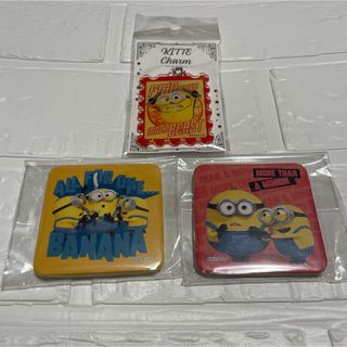 ミニオンズ フィーバー 缶バッジ チャーム　３セット