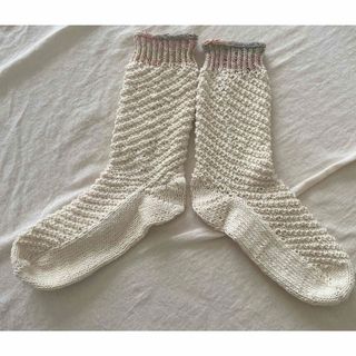 手編み　靴下